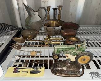812  Brass Decorations and Silverware 