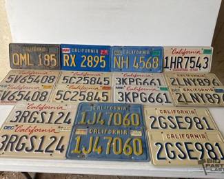 9118 18 California License Plates