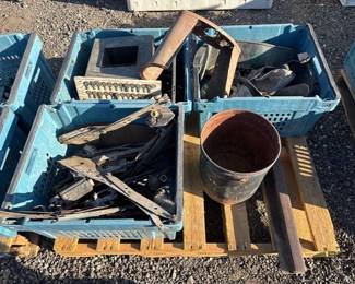 946  Antique Union Twist Drill Co Cabinet, Manual Window Regulators, Radiator Fans, Steel I Beam, Metal... 