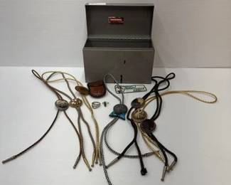 22 Costume Jewelry and Metal Box