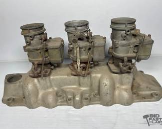 726 Cyclone Intake Manifold and Stromberg Carburetors