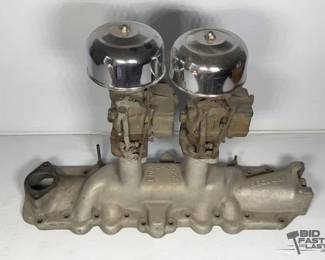724 Edelbrock Regular Intake Manifold and Stromberg Carburetors
