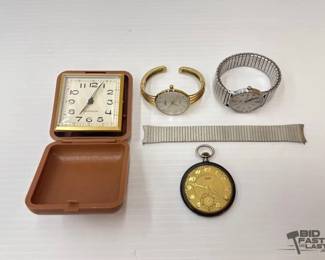 24 Clock, Pocket Watch, 2 Watches and Watch Band
