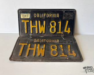9114 1960s California License Plates