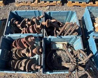 966 7 Crank Shafts, Bell Housing, Cylinder Head, Brake Backplates, Transmission Shift Lever