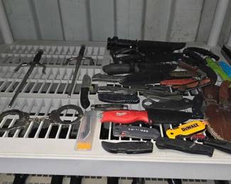 8096 36 Knives, Hand Cuffs More