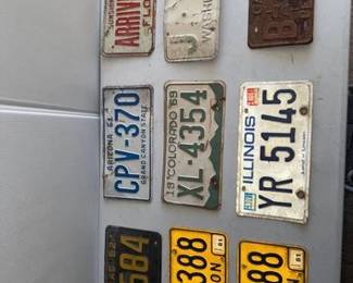 9532  14 License Plates 