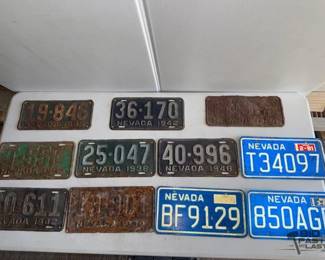 9530  11 License Plates 