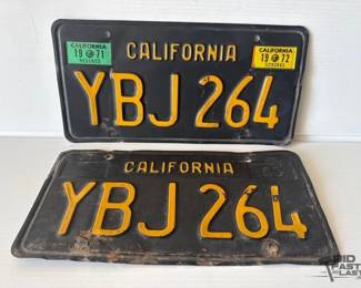 9096 1960s California License Plates