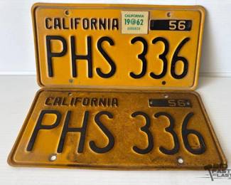 9108 1950s California License Plates