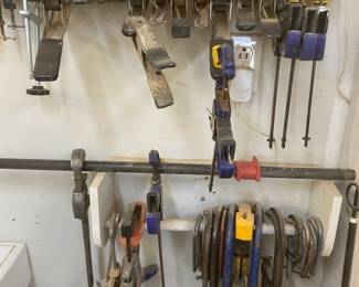 Many clamps, braces