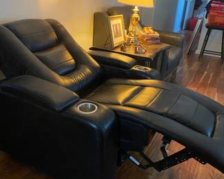 Electric leather recliner