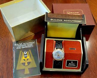 Vintage Bulova Accutron wrist watch.