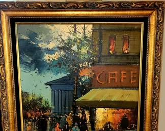 Original Henri Renard oil painting, Paris, France.