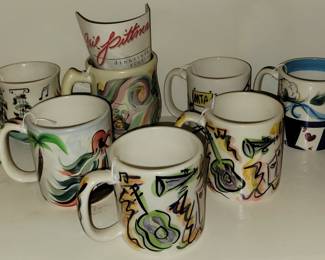 Gail Pittman pottery mugs.
