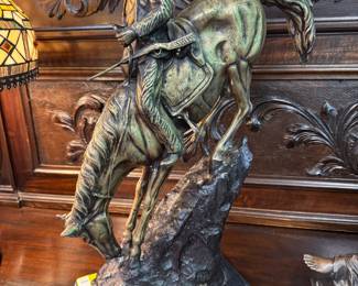 Mountain Man Bronze Statue signed Remington
