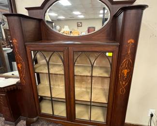 Inlaid Mahogany Bookcase/China Cabinet