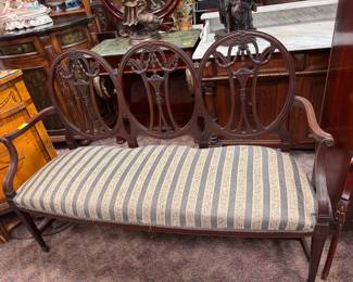 Scarce Shield Back Mahogany Settee