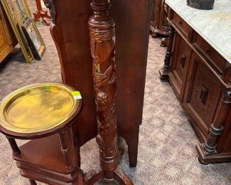 Carved Mahogany Fern Stand