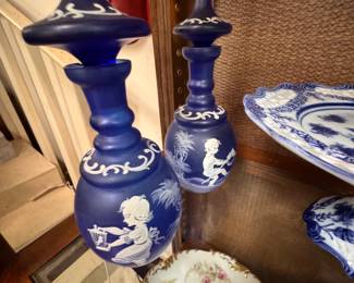 Mary Gregory Style Perfume Bottles