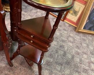 Small Valet/Stand w/ brass tray