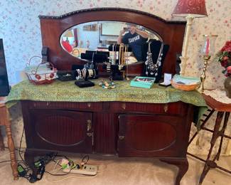 Vintage Dresser and Lots of Fashion Jewelry