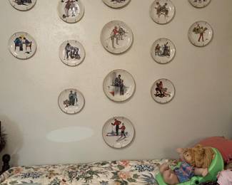 Norman Rockwell Plates  have Entire Collection of 65