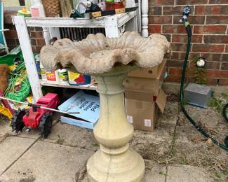 Concrete Bird Bath and Garden Items