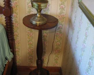 Aladdin Lamp, walnut stand