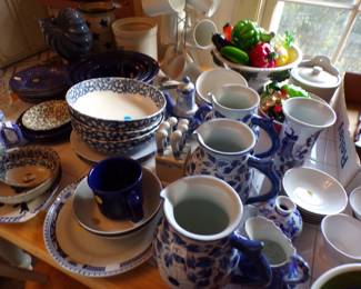 BLUE GLASSWARE