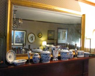 Gold bevel glass mirror