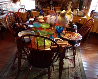 PINE DINING TABLE & CHAIRS