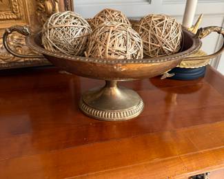 $45 brass pedestal bowl 