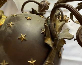 Antique Brass and Metal Light Fixture Over 100
Years old -$750
This is a one of a kind piece and all
The glass globes are
Present And in excellent condition 
