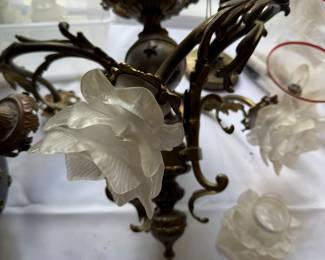 Antique Brass and Metal Light Fixture Over 100
Years old -$750
This is a one of a kind piece and all
The glass globes are
Present And in excellent condition 