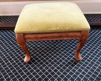 Antique Upholstered Stool - $40
