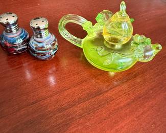 $25/both 
Murano salt and pepper - 
Glass paperweight 