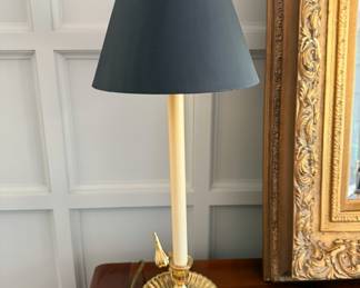Pair of Frederick Cooper brass candlestick buffet lamps - $200 for the pair - 28" tall