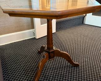 Antique Octagonal English Checkerboard side table - $400 - 29"w x 27"t