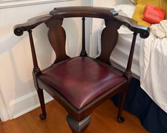 Queen Anne Mahogany Corner Chair - $250 - 22"w x 22"d x 33"t