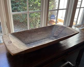 Early Primitive Dough Bowl - $200 - 33"l x 16"w x 6"t