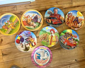 Vintage collectible McDonalds plates passed out in restaurants in 1989.