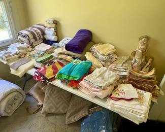 Bath towels, linens, bed sheets