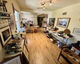Set up of the kitchen area