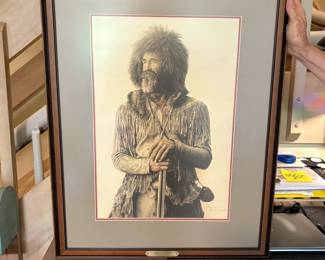 Mountain Man 1820-1840 Period Framed Art by James Bama.