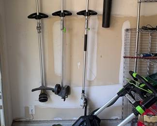 Collection of EGO Power+ Battery-Powered Lawn and Garden Tools.Including:
EGO Power+ Self-Propelled Lawn Mower, Trimmers and Leaf Blower
