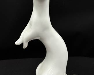 LOMONOSOV Russian Porcelain White Mink Figurine