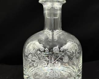 Baccarat "Marillon" Etched Crystal Decanter