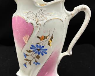 Vintage Hand Painted Porcelain Pitcher