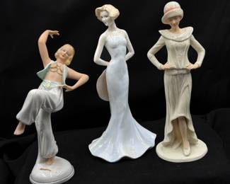 Schaubach Kunst Porcelain Figurine Of A Woman Belly Dancer/Coalport Silhouettes “Carol”/
“Eve” Regal House Collection